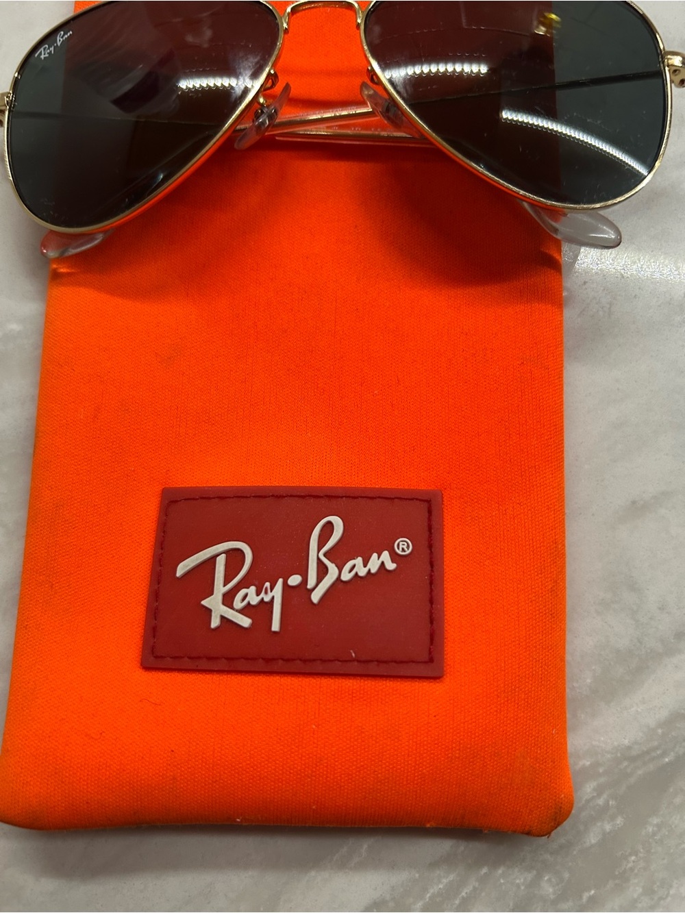 Ray-Ban Kids Aviator Sunglasses in Gold with Brown Lenses - Picture 6 of 15
